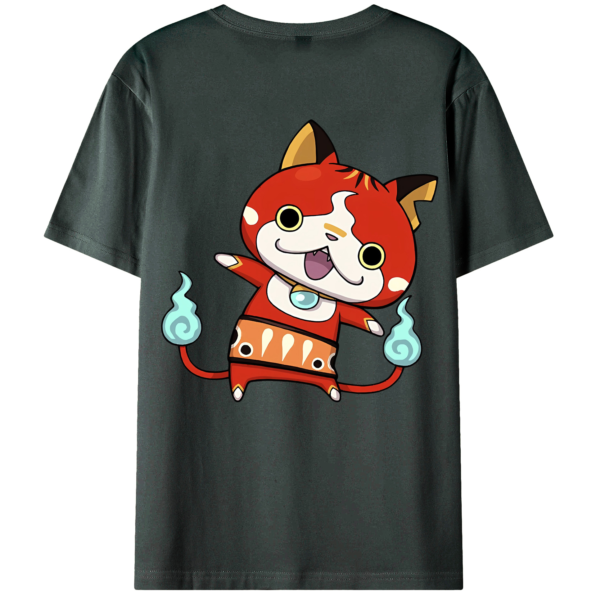 （画像用） 妖怪ウォッチ Yo-kai Watch 綿100％ メンズ半袖Tシャツ（バックプリント） 通気性